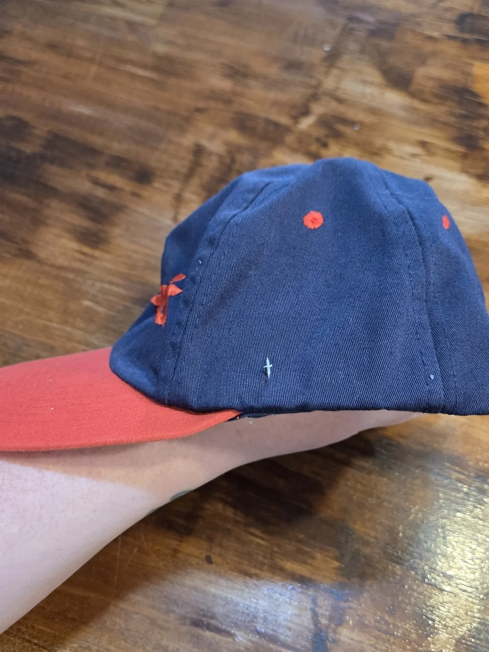 Vintage 90'S Embroidered Hardees Employee Uniform Snapback Hat Cap